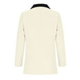 thumbnail image 6 of Dgankt Blazers for Women Contrasting Long Sleeved Double Pocket Buttoned Turndown Collar Blazer,Size S-4XL, 6 of 8