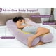 thumbnail image 2 of Almohada de embarazo QUEEN ROSE Cooling en forma de U púrpura, 2 of 7
