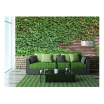 wall26 - Old Brick Wall Covered in Ivy - Removable Wall Mural | Self-Adhesive Large Wallpaper - 66x96 inches