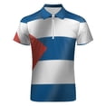thumbnail image 4 of Bandera Cubana Men Zipper T-shirt Summer Casual Short Sleeve T-shirt Top, 4 of 7