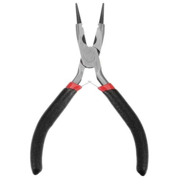 Uxcell Mini Round Nose Pliers 4.5" Tapered Jaw Precision Fine Plier with Black Handle for DIY Crafts