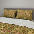 thumbnail image 2 of Paisley Comforter & Sham Bedding Set, Colorful Eastern Oriental Persian Inspired Pattern on Green Color Backdrop, 3 pcs Duvet Set Microfiber Filling Quilt, 5 Sizes, Multicolor, by Ambesonne, 2 of 4