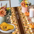 thumbnail image 4 of Hello Fall Pumpkin Table Runner, Autumn Thanksgiving Kitchen Dining Table Decoration for Home Party Decor 13x36 Inches, 4 of 9