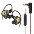 thumbnail image 1 of Audífonos deportivos HiFi con auriculares con micrófono para teléfonos (enchufe negro negro), 1 of 9