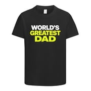 World's Greatest Dad Cool T shirt, Gifts for Dad, Inspirational Shirts Gift Idea for Fathers Day, Birthday, Holiday, Christmas, Mens T Shirt for Papa, Size S