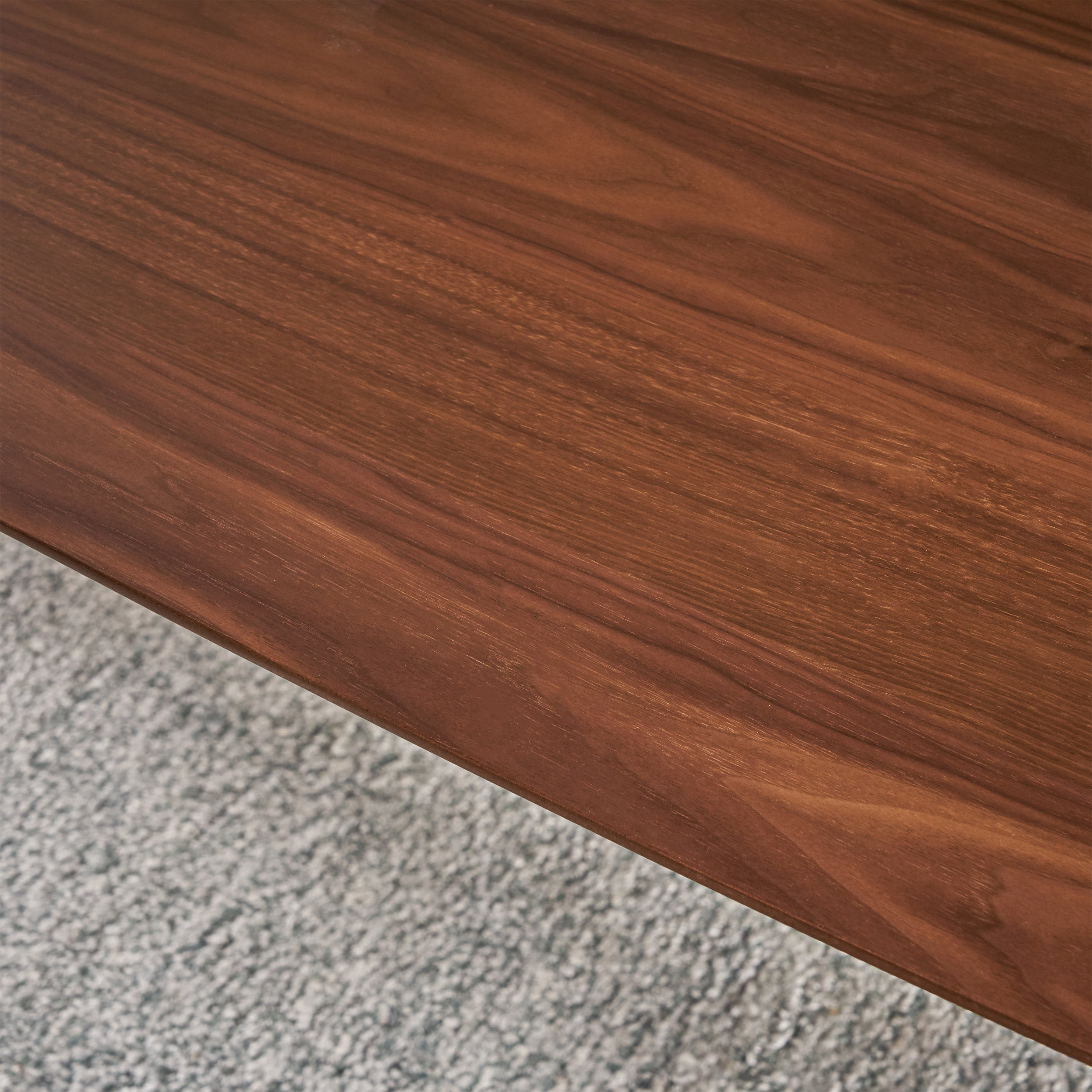 Bellamy Studios Natalia Natural Walnut Finish Mid-Century Modern Wood Dining Table