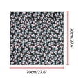 thumbnail image 3 of Bufandas de gasa para mujer - 27.6 X27.6 - Pañuelo cuadrado con estampado floral Pañuelo para el cuello Pañuelo para el cuello Negro Blanco Gris 70x70cm/27.6x27.6 inches(LxW), 3 of 5