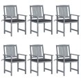 thumbnail image 1 of 6 sillas de patio Casafoyer de madera maciza de acacia con cojines, 1 of 5