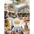 thumbnail image 5 of Green White Ombre Table Cloth, Country Pastoral Gradient Minimalist Waterproof Tablecloth for Rectangle Tables, Reusable Washable Fabric Table Cover for Restaurant Kitchen Dining Tables 60"x120", 5 of 6