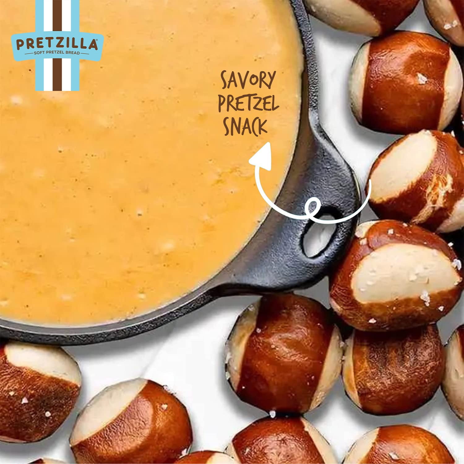 Pretzilla Soft Pretzel Bread Bites with Salt Packet, Vegan, Non-GMO, Shelf-stable, 12.3 oz