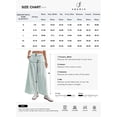 thumbnail image 7 of SHEWIN Women's Wide Leg Palazzo Pants Casual Elastic High Waisted Cotton Gingham Plaid Culottes Trousers with Pockets, 7 of 7