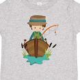 thumbnail image 4 of Inktastic Fishing Boy, Fisherman, Fishing Rod, Brown Hair Boys Toddler T-Shirt, 4 of 5