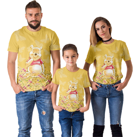

Unisex T Shirt for Girls Boys Winnie the Pooh Print Casual Shortsleeve Polyester O-Neck Street T Shirt Gift for Boys Girls Women Men