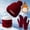 Wine, variant on Women's Winter Thermal Set with Fleece Lining, Thickened Hat Scarf and Gloves for Cold Weather, Warm Three-Piece Accessory Set with Plush Inner,Windproof Winter Gear for Biking and Outdoor Activities