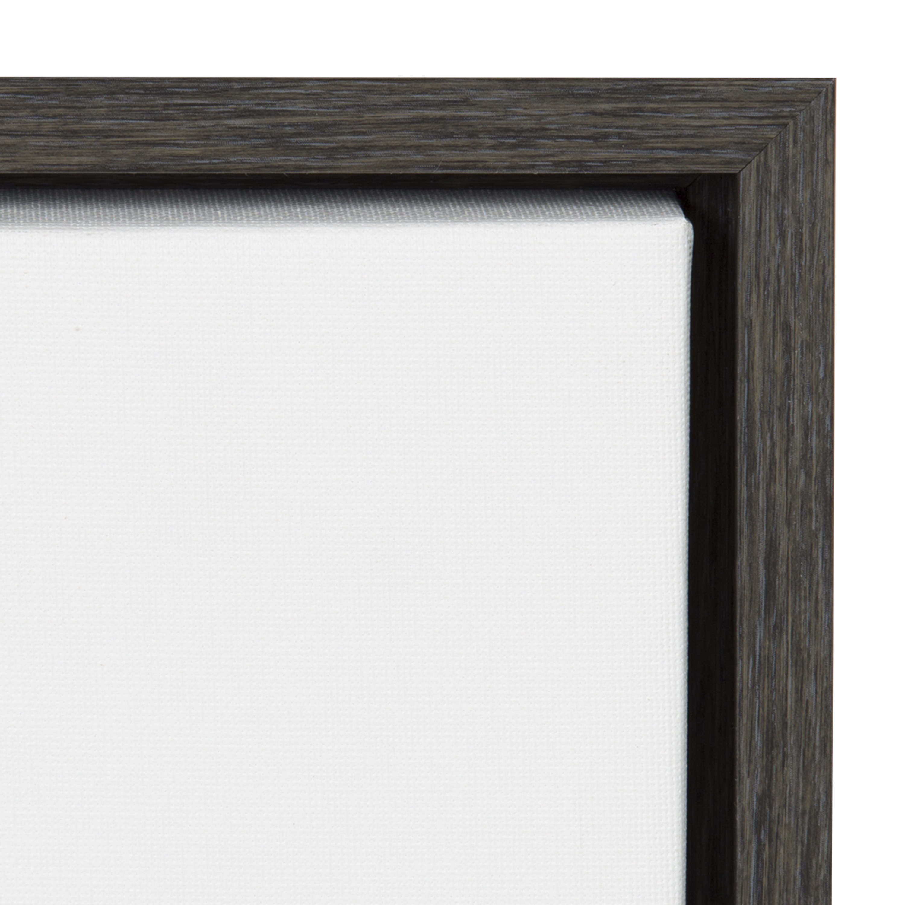 Kate and Laurel Sylvie BW highland Cow No. 1 Framed Canvas Wall Art by Amy Peterson Art Studio, 23x33 Gray, Rustic Animal Wall Decor for Wall