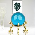 thumbnail image 1 of OUSITAID 40mm Crystal Ball With Golden Flower Stand Combination Home decoration, 1 of 5