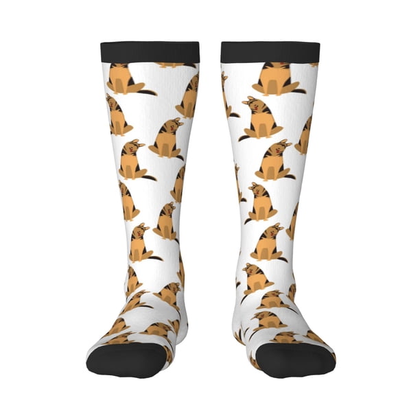 Balery German Shepherd Dog Calcetines novedosos Calcetines deportivos Calcetines hasta la rodilla Calcetines de algodón Calcetines originales y geniales