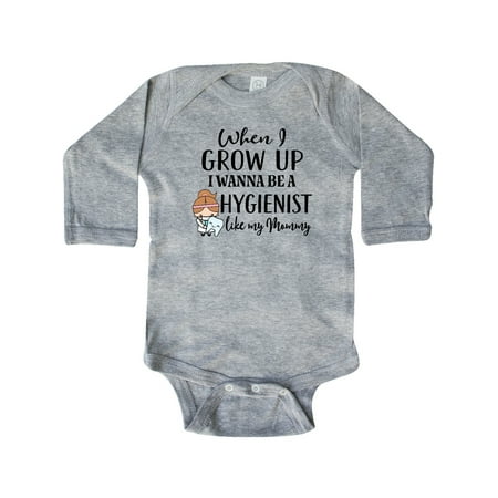 

Inktastic Future Dental Hygienist Like Mommy Gift Baby Girl Long Sleeve Bodysuit