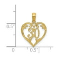 thumbnail image 3 of 14k Yellow Gold 30 in Heart Cut-out Pendant, 3 of 4