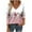 Pink, variant on Womens 3/4 Sleeve Tops and Blouses Women's Fashion Flower Printed T-Shirt 3/4 Sleeves Blouse V-Neck Casual Loose Top Pink XL