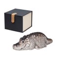 thumbnail image 5 of Crocodile Statue Figurines Crocodile Sculpture Table Centerpieces Tea Trays Miniature Crocodile for Car Office Tea Lovers, 5 of 8