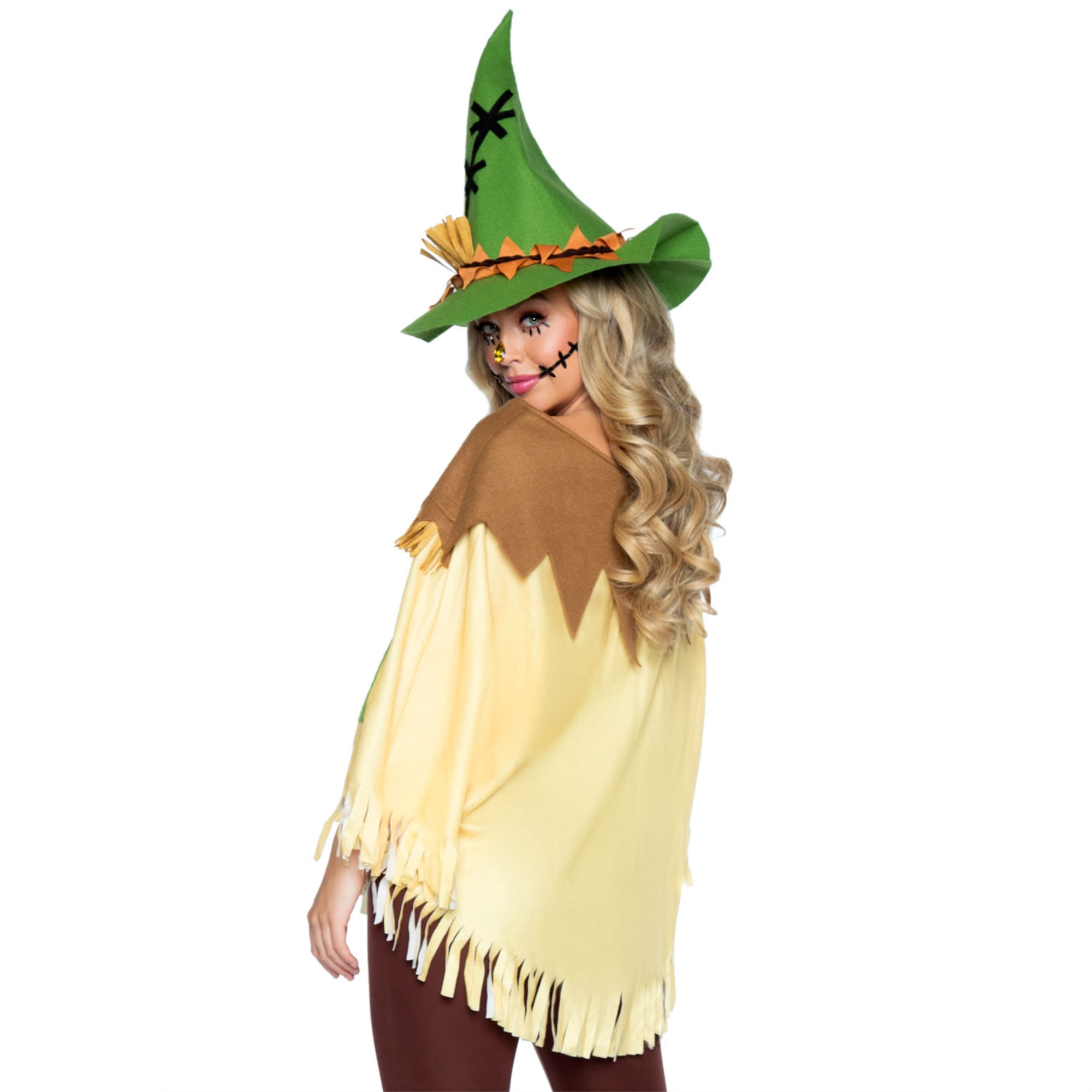 Leg Avenue Womens Halloween Costume Scarecrow Poncho Set