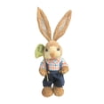 thumbnail image 1 of Easter Straw Bunny Figurine, 14 Inch Cute Rabbit Holding Carrot Straw Rabbit Decor Statue, Bunnies Decoration for Home & Party (E), 1 of 6