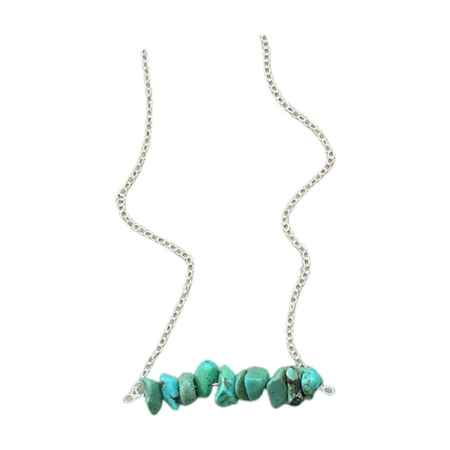 Collier Turquoise Véritable pour Femmes Perle Minuscule Collier de Naissance de Décembre Bijou Minimaliste Élégant