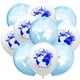 thumbnail image 4 of FELTECHELECTR 10 globos de látex de 30 cm con diseño de mapa del mundo y lentejuelas para decoración de fiestas (azul claro, lentejuelas azul claro), 4 of 6