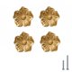 thumbnail image 1 of Perillas para gabinete UniDes de latón macizo en forma de flor, paquete de 4, 1 of 4