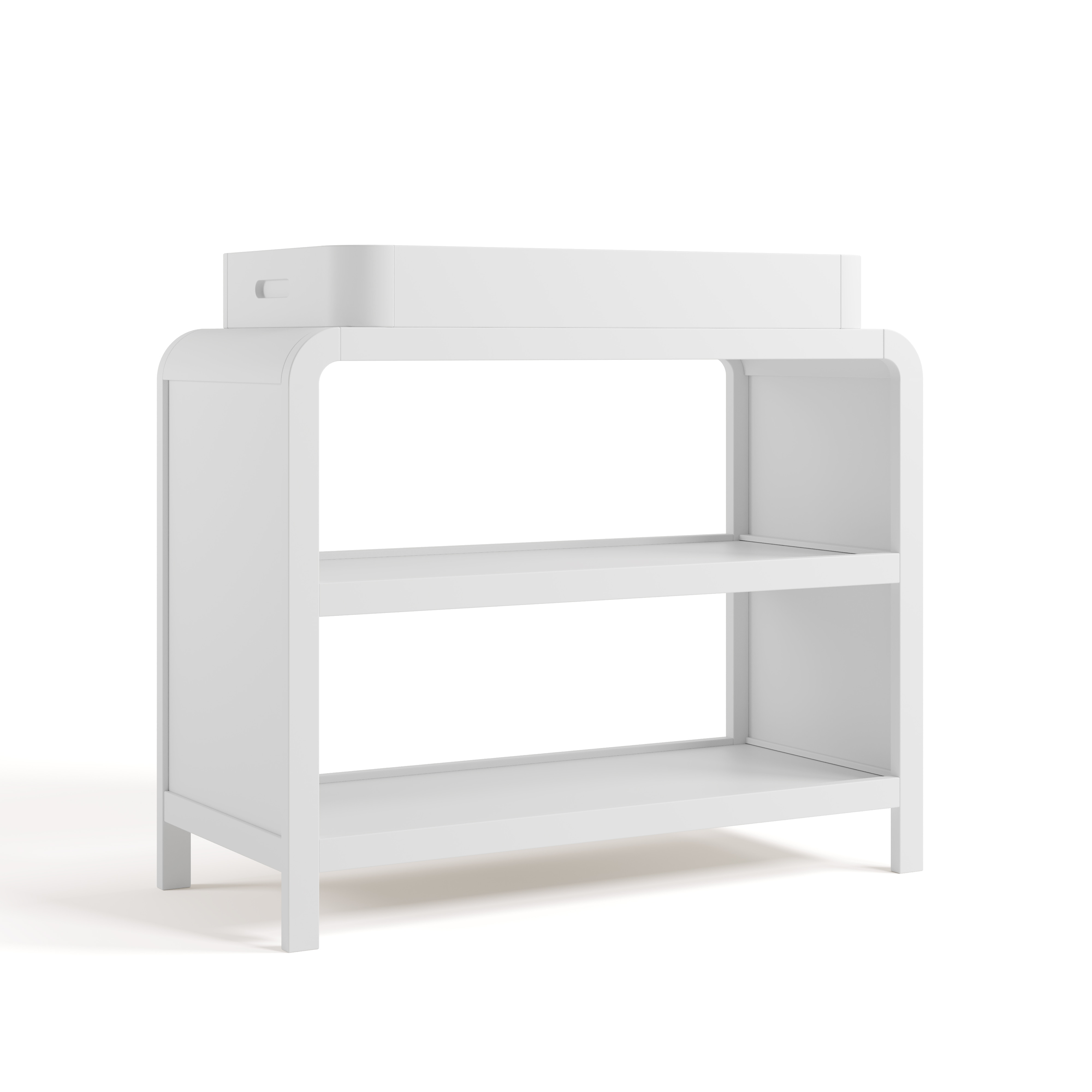 Storkcraft Santos Changing Table with Removable Infant Changing Table Topper, White