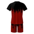 thumbnail image 4 of Men's Suit Category - All-Over Print Short Sleeve Tee and Quarter Pants Two-Piece Set for Men, 4 of 4