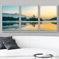 thumbnail image 3 of wall26 Framed Canvas Print Wall Art Set Mountain Range Forest Lake Sunset Nature Wilderness Photography Realism Rustic Landscape Colorful Cool for Living Room, Bedroom, Office - 24"x36"x3 W, 3 of 5