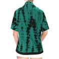 thumbnail image 2 of HAPPY BAY Women's Casual Beach Hawaiian Short Sleeve Blouse Shirt T-Shirt Blouses Button Down Dress Tee Shirts Tops for Women XXL Faded Tie Dye, Green, 2 of 5