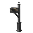 thumbnail image 2 of Westhaven System with Lewiston Mailbox, (3 Cast Plates) Square Base & Urn Finial in (Bronze), 2 of 3