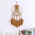 thumbnail image 2 of Frontones de pared Boho tapiz tejido colgante macramé hecho decoración artística de 21,65 "de ,84" de diámetro del a marrón perfecl Borla de macramé hecha a mano, 2 of 7