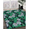 thumbnail image 3 of Ahgly Tapis d'Intérieur Lavable en Machine Carré Vert Menthe Transitionnel, 7 Pieds Carré, 3 of 7