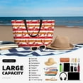 thumbnail image 5 of Balery Red Lobster Beach Travel Bag - Water-Resistant, Large Capacity Lightweight Tote with 7 Pockets for Women and Men - Perfect for Beach, Pool, Gym, and Travel, 5 of 7