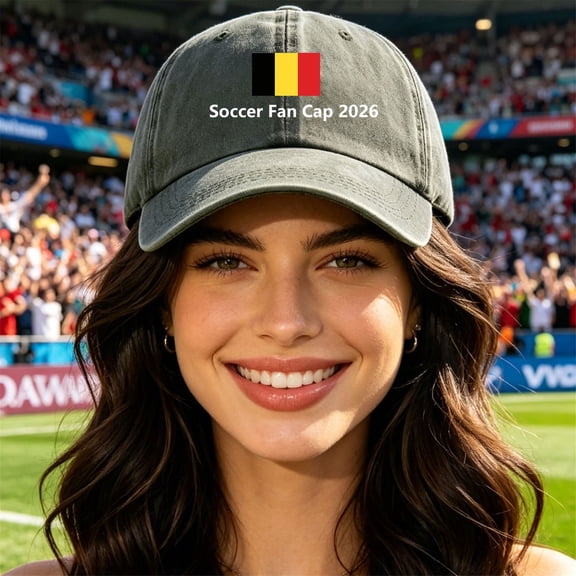 WCJM Lightweight Summer Flag Cap Low Profile Curved Brim for Football Supporter and Everyday Outing