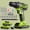 Green, variant on Cordless Drill, 21V Power Drill with Dual 2.0Ah Power and , Power Drills Set, 3/8" Chuck, 25+1 Torque, Compact Drills with 90 Accessories Tool for DIY, Repair &