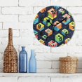 thumbnail image 3 of Yayeee 10" Wall Clock Battery Operated Quartz Round Silent Non-Ticking Home Decor, Green Cubes, 3 of 6