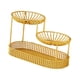 thumbnail image 1 of Cesta de alambre de tres niveles, organizador de frutas de varios niveles que ahorra espacio Oro, 1 of 9