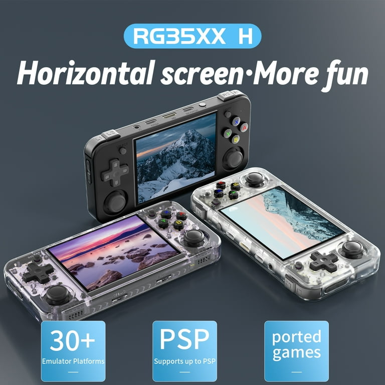 RG35XXSP - Consola de juegos portátil portátil con tapa y pantalla IPS de 3.5 pulgadas, reproductor de juegos retro, sistema Linux incluye tarjeta TF de 64 GB, batería recargable de 3300 RG35XXSP - Consola de juegos portátil portátil con tapa y pantalla IPS de 3.5 pulgadas, reproductor de juegos retro, sistema Linux incluye tarjeta TF de 64 GB, batería recargable de 3300