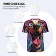 thumbnail image 3 of KLL Cartoon Big-Eyed Dog for Men's Baseball Shirts,Short Sleeve Casual Shirts Button Down Shirt for Men Beach Summer Wedding Shirt-XX-Large, 3 of 7