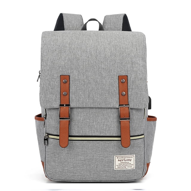 Mochila para viaje ligero con puerto USB para Computadora portátil repelente al agua vintage antirrobo para Laptop Gran Capacidad Diseño Impermeable Duradero Cómoda y Segura