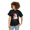 thumbnail image 4 of Santa Claus Is Coming To Town Unisex Pink Streetwear Heavy Cotton T-shirt, 4 of 5