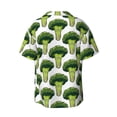 thumbnail image 6 of Daiia Cute Broccoli Men's Linen Shirts Short Sleeve Casual Shirts Button Down Shirt for Men Beach Summer Wedding Shirt-X-Large, 6 of 6