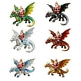 thumbnail image 6 of Santa’s Dragon Riding Ornament Collection, Dragon Ornaments, Myth Meets Holiday Magic Xmas Tree Decoration, Green Dragon Flying Holiday Ornaments, Christmas Animal Collect Souvenirs, Hanging Decor, 6 of 8