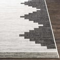thumbnail image 5 of BoutiqueRugs Djugun Moroccan Geometric Rug - Outdoor Safe - Performance and High Traffic Carpet for Porch, Patio, Entryway - Black, Charcoal, Off White - 2'7" x 10' (2x10), 5 of 19