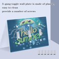 thumbnail image 4 of 2 Gang Light Switch Cover Plate Hello Summer Jellyfish Wall Plate Decorate Electrical Outlet Cover Plates 4.56”x4.48”, 4 of 8